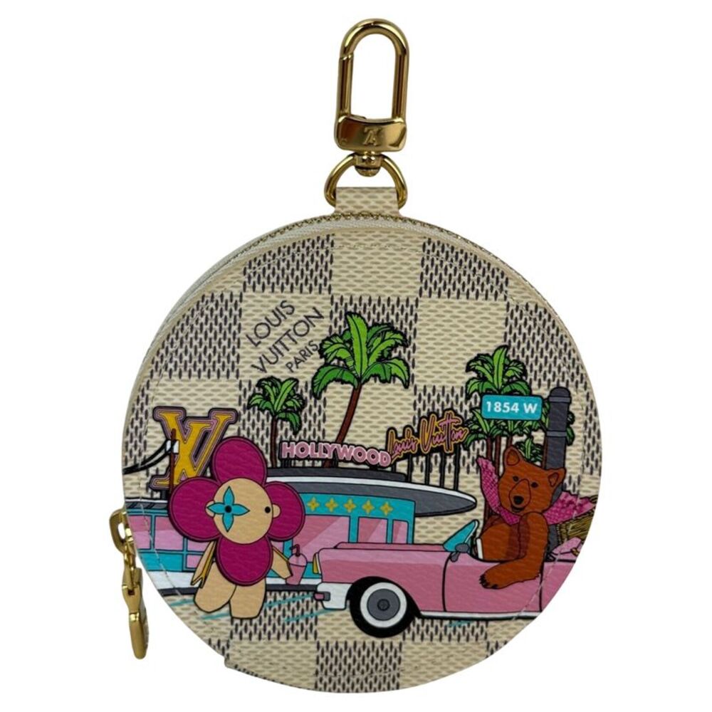 Louis Vuitton 2021 Christmas Animation Damier Azur Coin Case Bag Charm